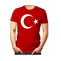 Türk Bayrağı Baskılı Ayyıldız Tişört Çocuk